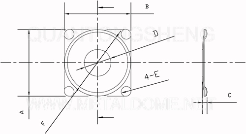 Oblong Metal Dome metal dome
